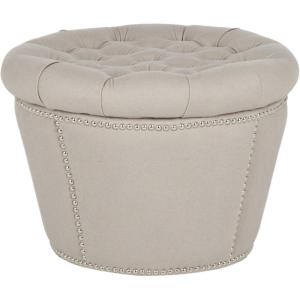 Safavieh Mercer Collection Vanessa Storage Ottoman, Taupe(Taupe)
