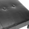 Safavieh Hudson Collection Bleecker Brown Leather Cocktail Ottoman(Black)