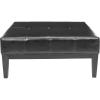 Safavieh Hudson Collection Bleecker Brown Leather Cocktail Ottoman(Black)