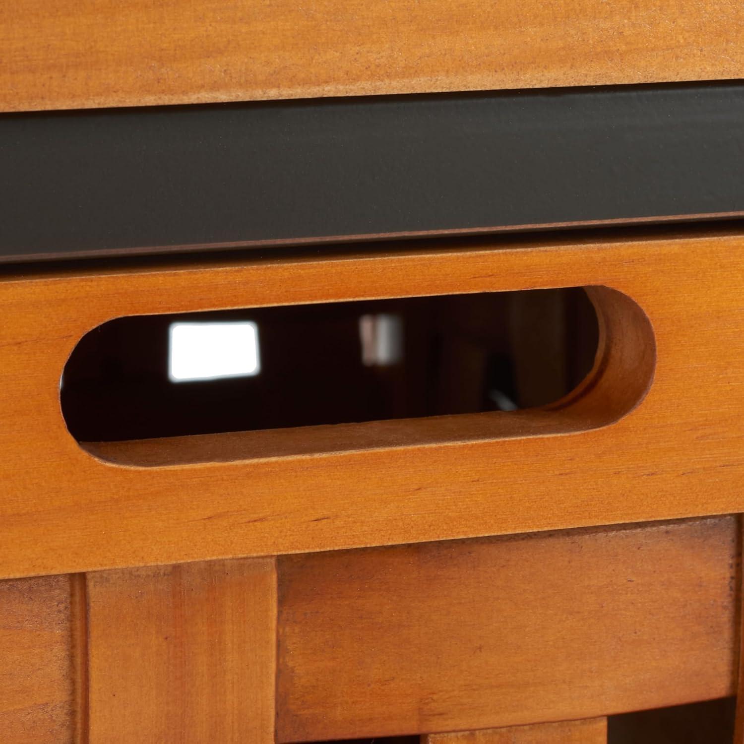 image:imageSAFAVIEH Home Collection Isaac Oak Wooden Storage Bench with Drawers Entryway amp Mudroom Seating Iron Frame Design Fully Assembled AMH6530EHoney Oak