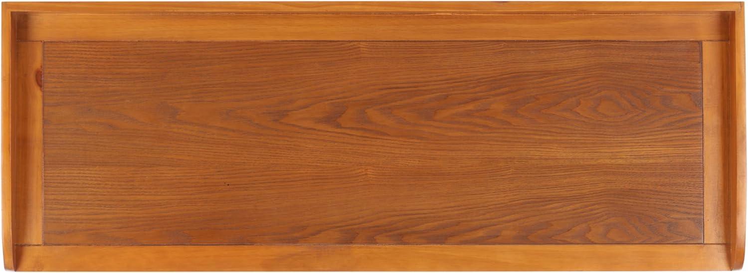 image:imageSAFAVIEH Home Collection Isaac Oak Wooden Storage Bench with Drawers Entryway amp Mudroom Seating Iron Frame Design Fully Assembled AMH6530EHoney Oak