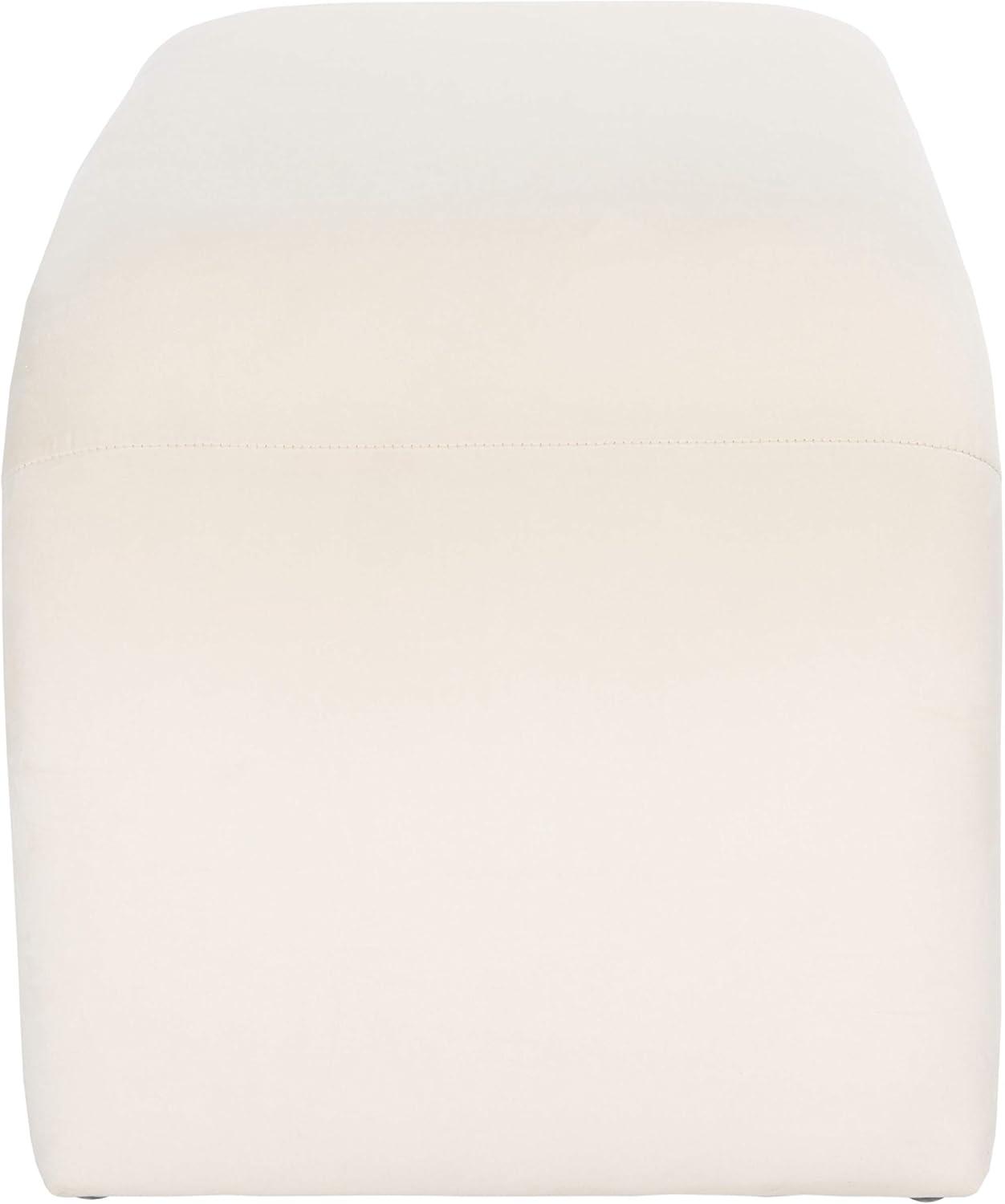 image:imageSAFAVIEH Home Collection Tenko Emerald Green Curved Upholstered Accent Bench Modern Minimalist Seating for Bedroom Entryway or Living Room BCH1300DCream
