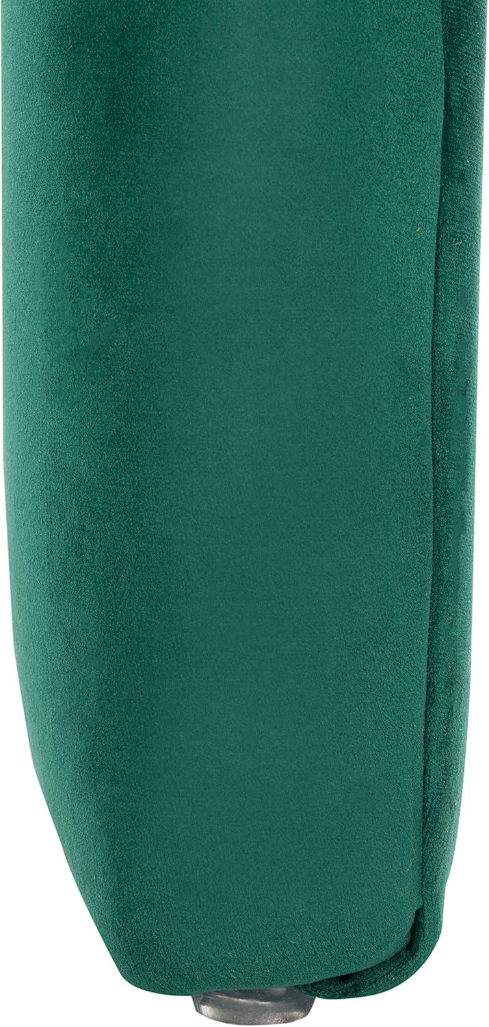 image:imageSAFAVIEH Home Collection Tenko Emerald Green Curved Upholstered Accent Bench Modern Minimalist Seating for Bedroom Entryway or Living Room BCH1300DEmerald
