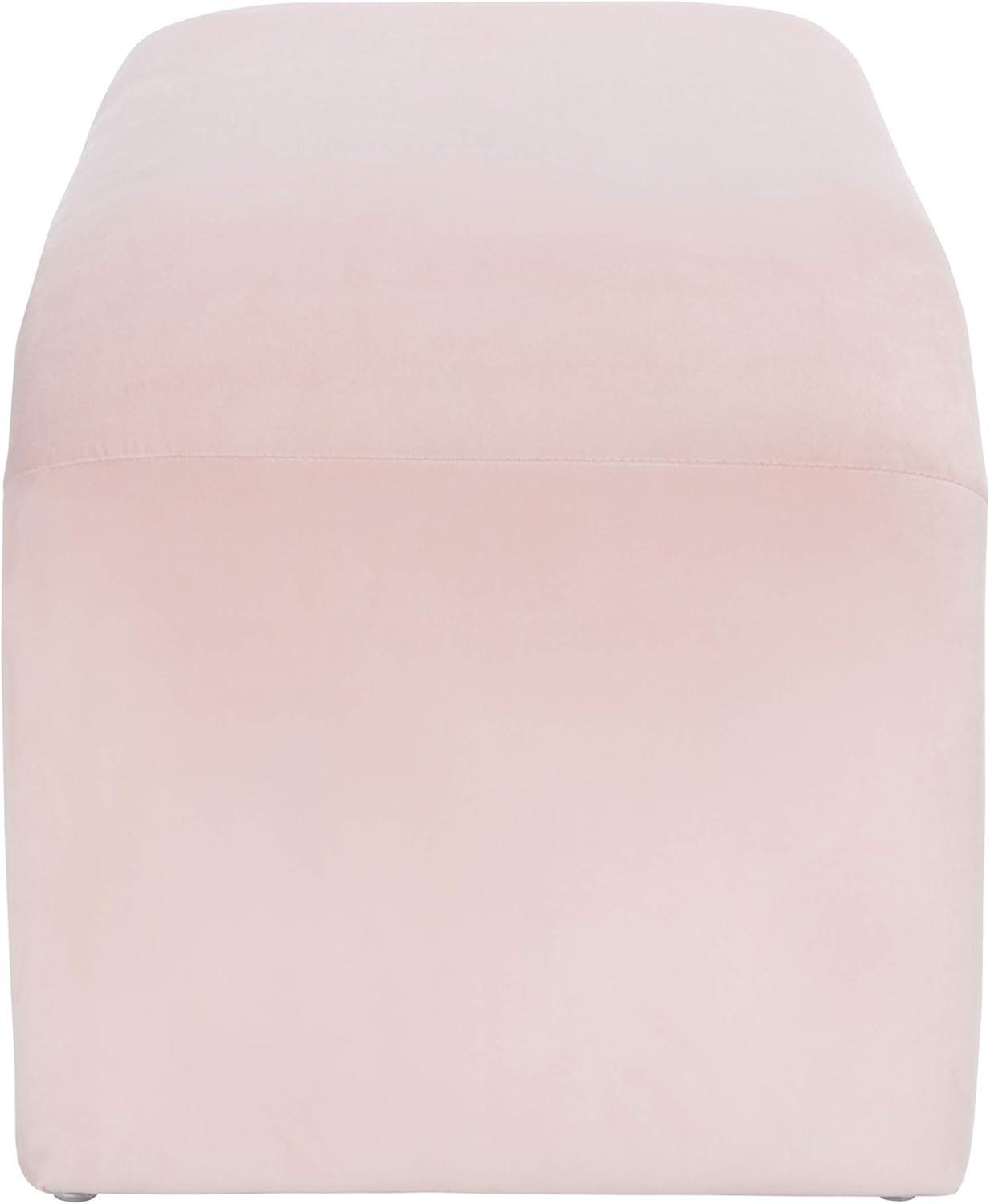 image:imageSAFAVIEH Home Collection Tenko Emerald Green Curved Upholstered Accent Bench Modern Minimalist Seating for Bedroom Entryway or Living Room BCH1300DLight Pink