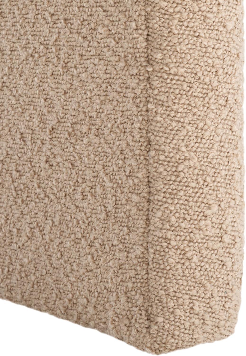 image:imageSAFAVIEH Home Collection Tenko Emerald Green Curved Upholstered Accent Bench Modern Minimalist Seating for Bedroom Entryway or Living Room BCH1300DTan