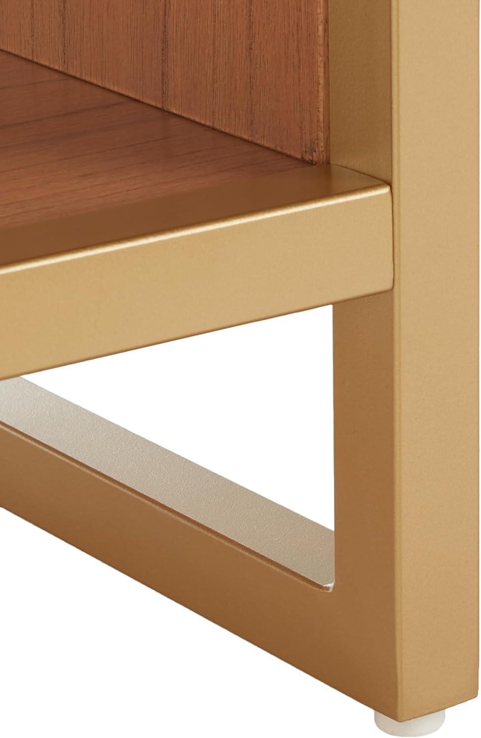 image:imageSAFAVIEH Home Collection Iona Dark GreyWalnut Open Shelf Bench with CushionBlackNatural