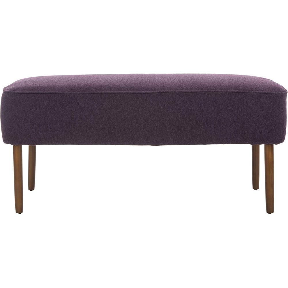 image:imageSafavieh Mercer Collection Levi Grey MidCentury BenchPlum