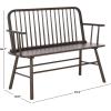 SAFAVIEH Home Collection – Lucilia Spindle Bench, Dark Walnut Solid Wood Entryway or Dining Bench, Windsor Style Seating (BCH8501D)