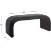 SAFAVIEH Home Collection – Tenko Emerald Green Curved Upholstered Accent Bench, Modern Minimalist Seating for Bedroom, Entryway or Living Room (BCH1300D)(Black)