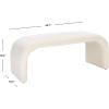 SAFAVIEH Home Collection – Tenko Emerald Green Curved Upholstered Accent Bench, Modern Minimalist Seating for Bedroom, Entryway or Living Room (BCH1300D)(Cream)