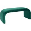 SAFAVIEH Home Collection – Tenko Emerald Green Curved Upholstered Accent Bench, Modern Minimalist Seating for Bedroom, Entryway or Living Room (BCH1300D)(Emerald)