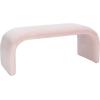 SAFAVIEH Home Collection – Tenko Emerald Green Curved Upholstered Accent Bench, Modern Minimalist Seating for Bedroom, Entryway or Living Room (BCH1300D)(Light Pink)