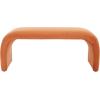 SAFAVIEH Home Collection – Tenko Emerald Green Curved Upholstered Accent Bench, Modern Minimalist Seating for Bedroom, Entryway or Living Room (BCH1300D)(Rust)