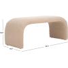 SAFAVIEH Home Collection – Tenko Emerald Green Curved Upholstered Accent Bench, Modern Minimalist Seating for Bedroom, Entryway or Living Room (BCH1300D)(Tan)