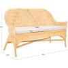 SAFAVIEH Home Collection Chorus Coastal Natural/White Cushion Woven Sofa Bench (Fully Assembled)
