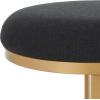 SAFAVIEH Home Collection Iona Dark Grey/Walnut Open Shelf Bench with Cushion(Black/Natural)