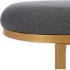 SAFAVIEH Home Collection Iona Dark Grey/Walnut Open Shelf Bench with Cushion(Grey/Natural)