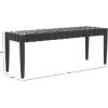 SAFAVIEH Home Collection Walda Mahogany Solid Wood & Woven Leather Bench for Foyer, Bedroom, Dining Room