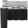 Safavieh Home Amalia 47-inch White and Oak Leather Weave Bench(Black / Black)