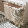 Safavieh Home Collection Landers Sand 2-Drawer/Cushion Storage Bench (Fully Assembled) BCH5702D(Distressed White)