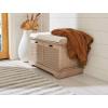 Safavieh Home Collection Landers Sand 2-Drawer/Cushion Storage Bench (Fully Assembled) BCH5702D(Sand)