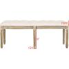 Safavieh Home Collection Rocha French Brasserie Tufted Grey and Rustic Oak 19-inch Wood Bench(Beige / Rustic Oak)