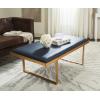 Safavieh Home Collection White and Gold Millie Zebra Loft Bench(Navy / Gold)