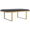 Safavieh Home Collection White and Gold Millie Zebra Loft Bench(Navy / Gold)