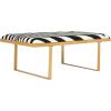 Safavieh Home Collection White and Gold Millie Zebra Loft Bench(Zebra / Gold)