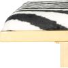 Safavieh Home Collection White and Gold Millie Zebra Loft Bench(Zebra / Gold)