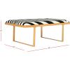 Safavieh Home Collection White and Gold Millie Zebra Loft Bench(Zebra / Gold)