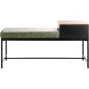 Safavieh Home Maruka 31-inch Grey Wash and Dark Green Faux Leather Bench with Storage(Grey Wash / Dark Green)