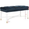 Safavieh Home Rory 35-inch Glam Navy Velvet Tufted Bench
