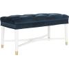 Safavieh Home Rory 35-inch Glam Navy Velvet Tufted Bench