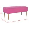 Safavieh Mercer Collection Levi Grey Mid-Century Bench(Berry)