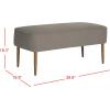 Safavieh Mercer Collection Levi Grey Mid-Century Bench(Grey)
