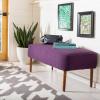 Safavieh Mercer Collection Levi Grey Mid-Century Bench(Plum)