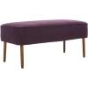 Safavieh Mercer Collection Levi Grey Mid-Century Bench(Plum)
