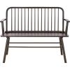 SAFAVIEH Home Collection – Lucilia Spindle Bench, Dark Walnut Solid Wood Entryway or Dining Bench, Windsor Style Seating (BCH8501D)