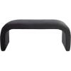 SAFAVIEH Home Collection – Tenko Emerald Green Curved Upholstered Accent Bench, Modern Minimalist Seating for Bedroom, Entryway or Living Room (BCH1300D)(Black)