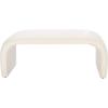 SAFAVIEH Home Collection – Tenko Emerald Green Curved Upholstered Accent Bench, Modern Minimalist Seating for Bedroom, Entryway or Living Room (BCH1300D)(Cream)