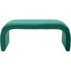 SAFAVIEH Home Collection – Tenko Emerald Green Curved Upholstered Accent Bench, Modern Minimalist Seating for Bedroom, Entryway or Living Room (BCH1300D)(Emerald)