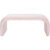 SAFAVIEH Home Collection – Tenko Emerald Green Curved Upholstered Accent Bench, Modern Minimalist Seating for Bedroom, Entryway or Living Room (BCH1300D)(Light Pink)