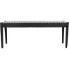 Safavieh Home Amalia 47-inch White and Oak Leather Weave Bench(Black / Black)