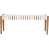 Safavieh Home Amalia 47-inch White and Oak Leather Weave Bench(White / Oak)