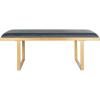 Safavieh Home Collection White and Gold Millie Zebra Loft Bench(Navy / Gold)