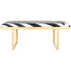Safavieh Home Collection White and Gold Millie Zebra Loft Bench(Zebra / Gold)