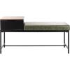 Safavieh Home Maruka 31-inch Grey Wash and Dark Green Faux Leather Bench with Storage(Grey Wash / Dark Green)