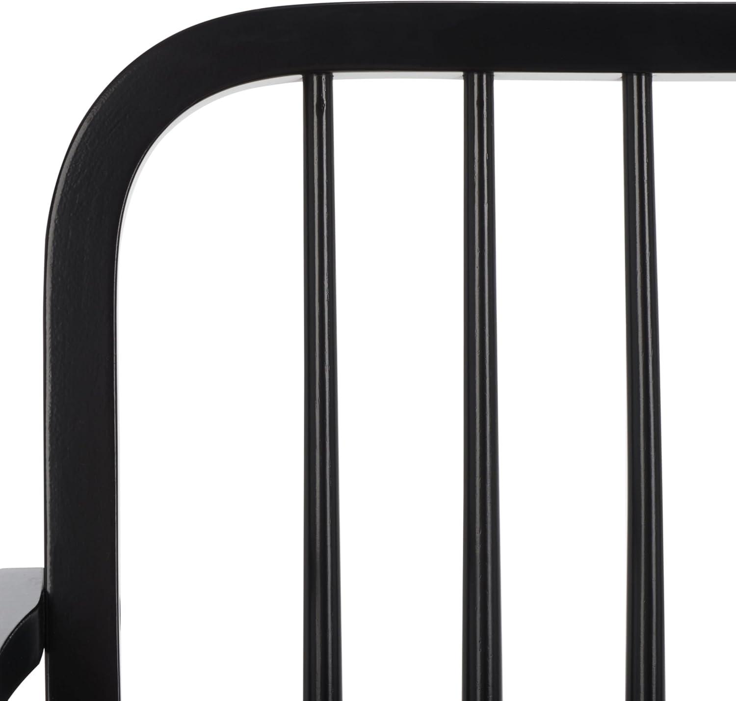 image:imageSAFAVIEH Home Collection Lucilia Spindle Bench White Solid Wood Entryway or Dining Bench Windsor Style Seating BCH8501BBlack