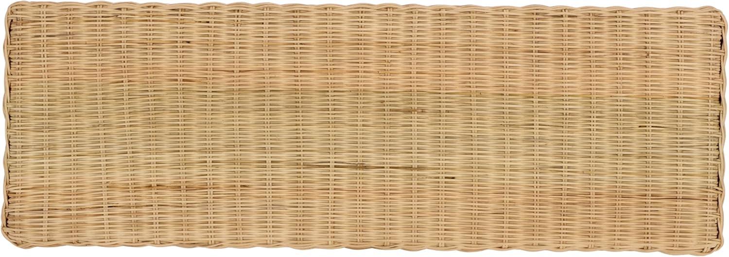 image:imageSAFAVIEH Home Collection Shazza Natural Brown Solid Wood Bench with Woven Seat Fully Assembled BCH6501ANatural